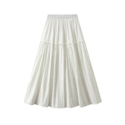 Sweet Patchwork A-Line Skirt – Elastic Waist, Spring/Summer.