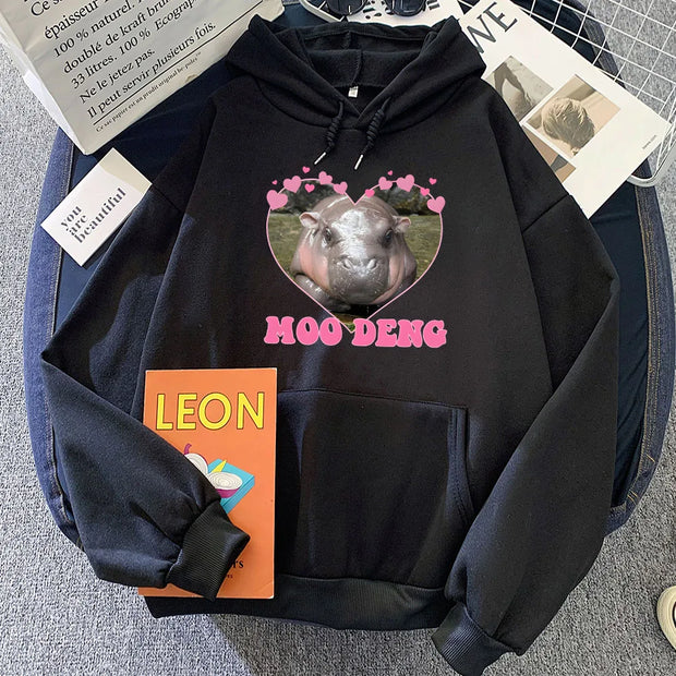 Girls’ Cartoon Hippo Hoodie