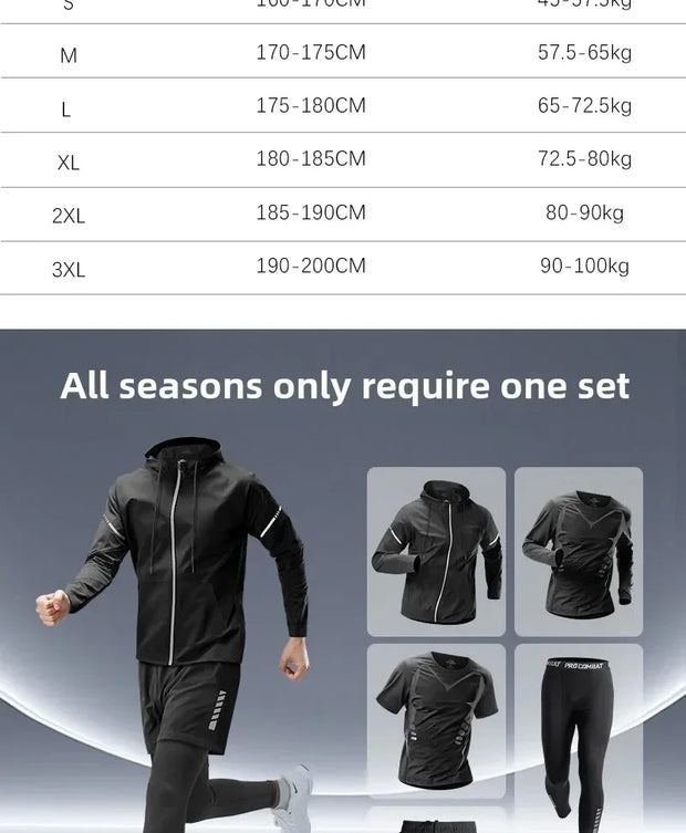 Quick-Dry Athletic Suit for Men–Training & Running