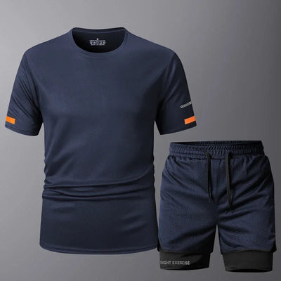 Men's Sportwear 2 PCS Sets Men Sports Quick Drying Running Sets Tracksuit Sport Suits Joggers Training Gym Fitness Workout Suits
