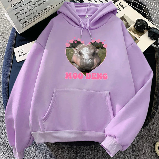 Girls’ Cartoon Hippo Hoodie
