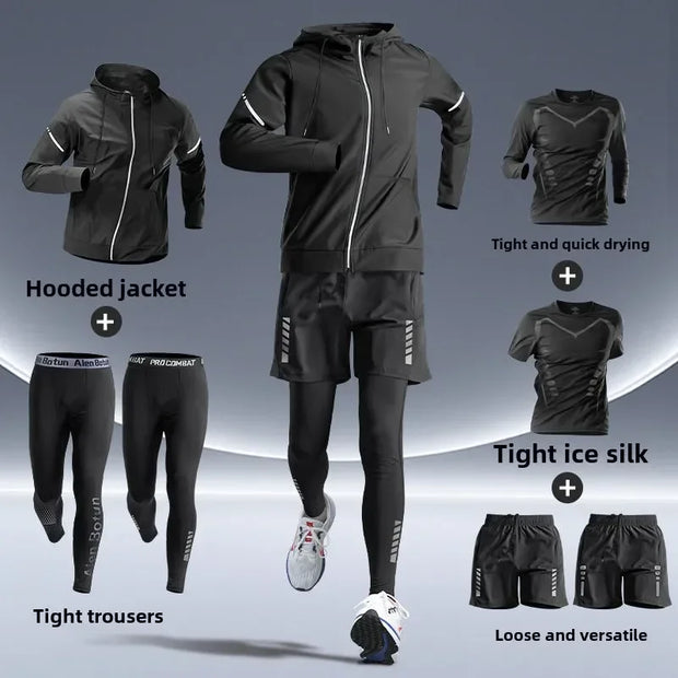 Quick-Dry Athletic Suit for Men–Training & Running
