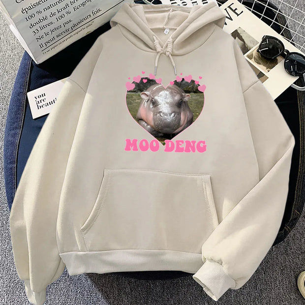 Girls’ Cartoon Hippo Hoodie