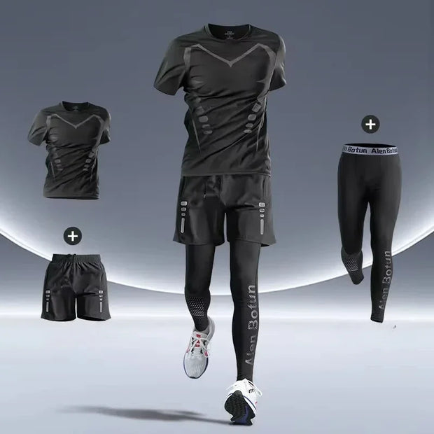 Quick-Dry Athletic Suit for Men–Training & Running