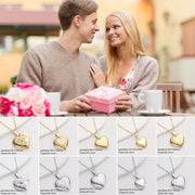 Openable Photo Picture Locket Necklace Valentine's Day DIY Necklace Floral Heart Necklace Friendship Necklace