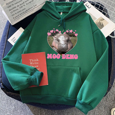 Girls’ Cartoon Hippo Hoodie