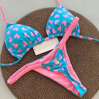 Solid White Bikini Set – Fashionable Lace-Up Design.