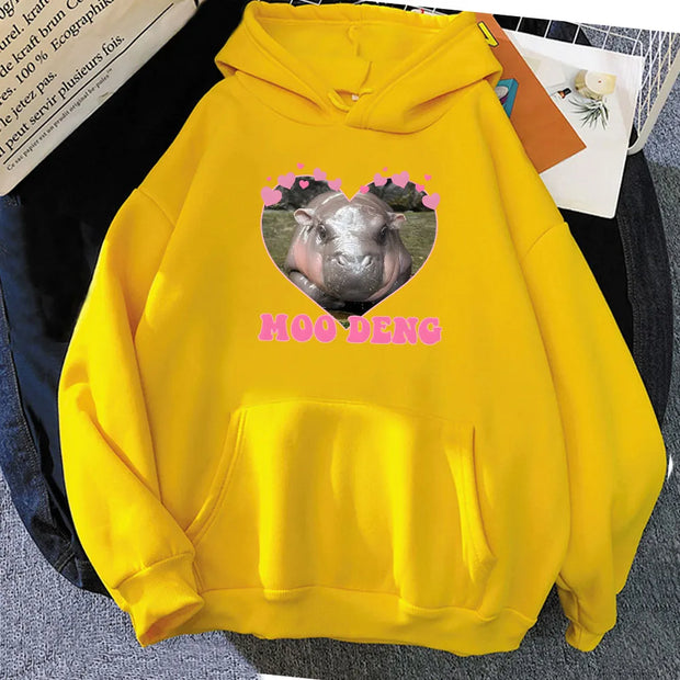 Girls’ Cartoon Hippo Hoodie