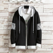 Casual Men's Sport Suit Loose Fit Hooded Cardigan Sweatshirt Pants Set Spring Autumn Season Stylish Outfit
