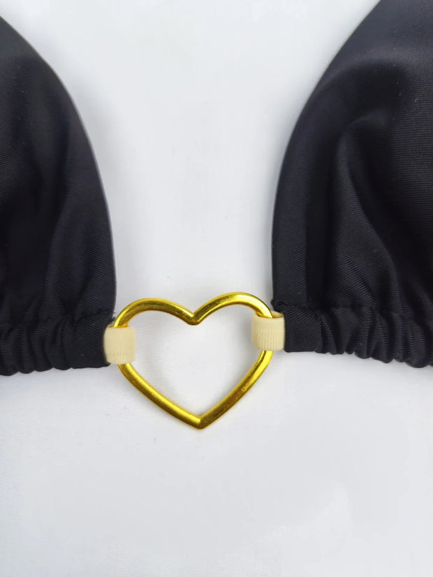 Solid White Bikini Set – Fashionable Lace-Up Design.