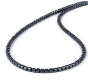 Mens Pearl Necklace with Hematite  Men Gemstones Necklace  Stone Necklace Onyx Mens Necklace