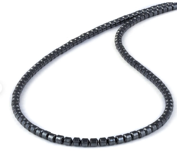 Mens Pearl Necklace with Hematite  Men Gemstones Necklace  Stone Necklace Onyx Mens Necklace
