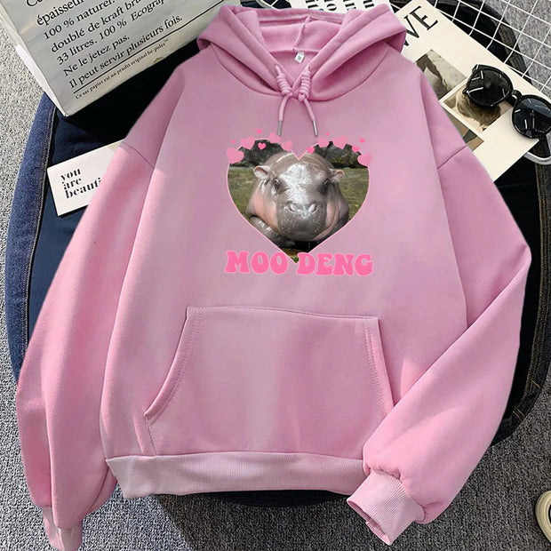 Girls’ Cartoon Hippo Hoodie