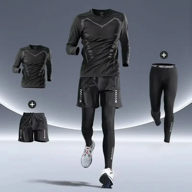 Quick-Dry Athletic Suit for Men–Training & Running