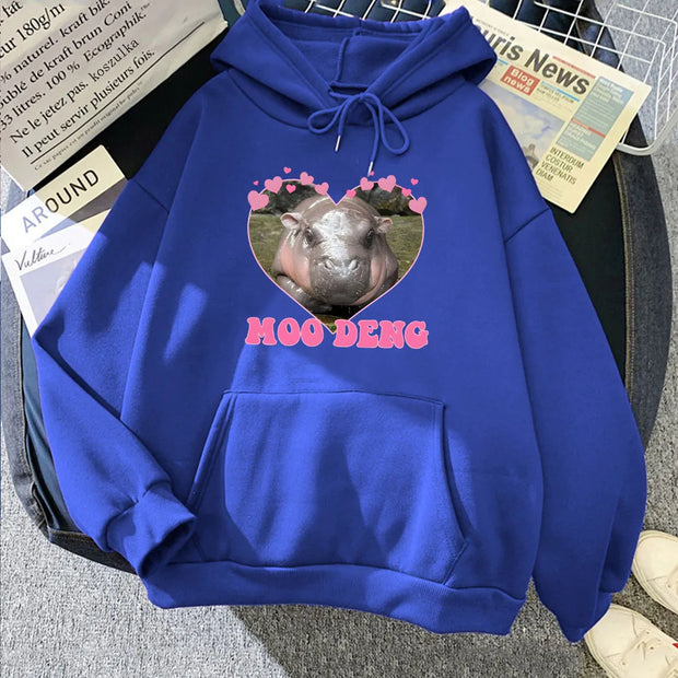 Girls’ Cartoon Hippo Hoodie