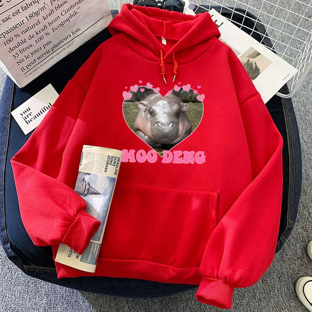 Girls’ Cartoon Hippo Hoodie