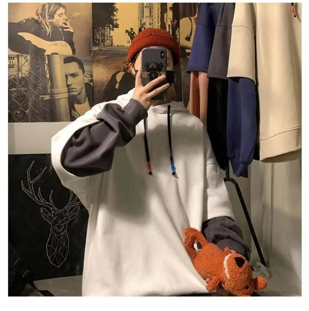 High Street Pullover – Fake Two-Piece Winter Hoodie.