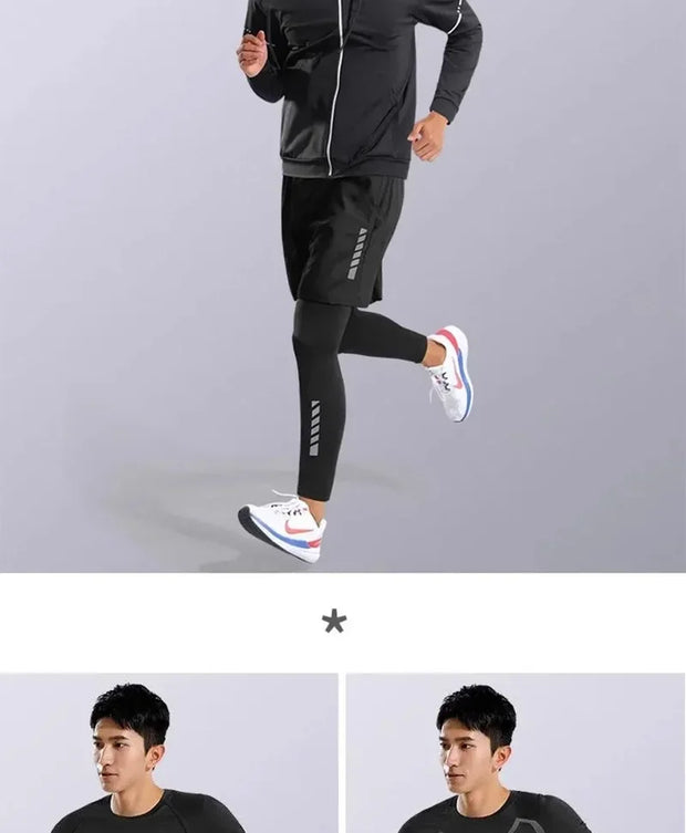 Quick-Dry Athletic Suit for Men–Training & Running