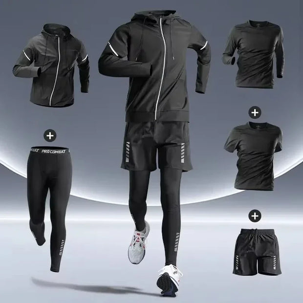 Quick-Dry Athletic Suit for Men–Training & Running
