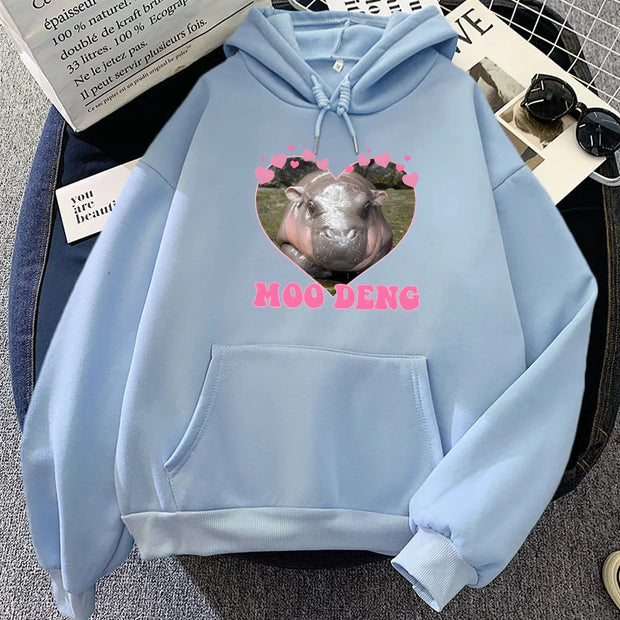 Girls’ Cartoon Hippo Hoodie