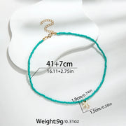 Bohemian beach style turquoise starfish pendant bead on neck, women's necklace necklace necklace necklace